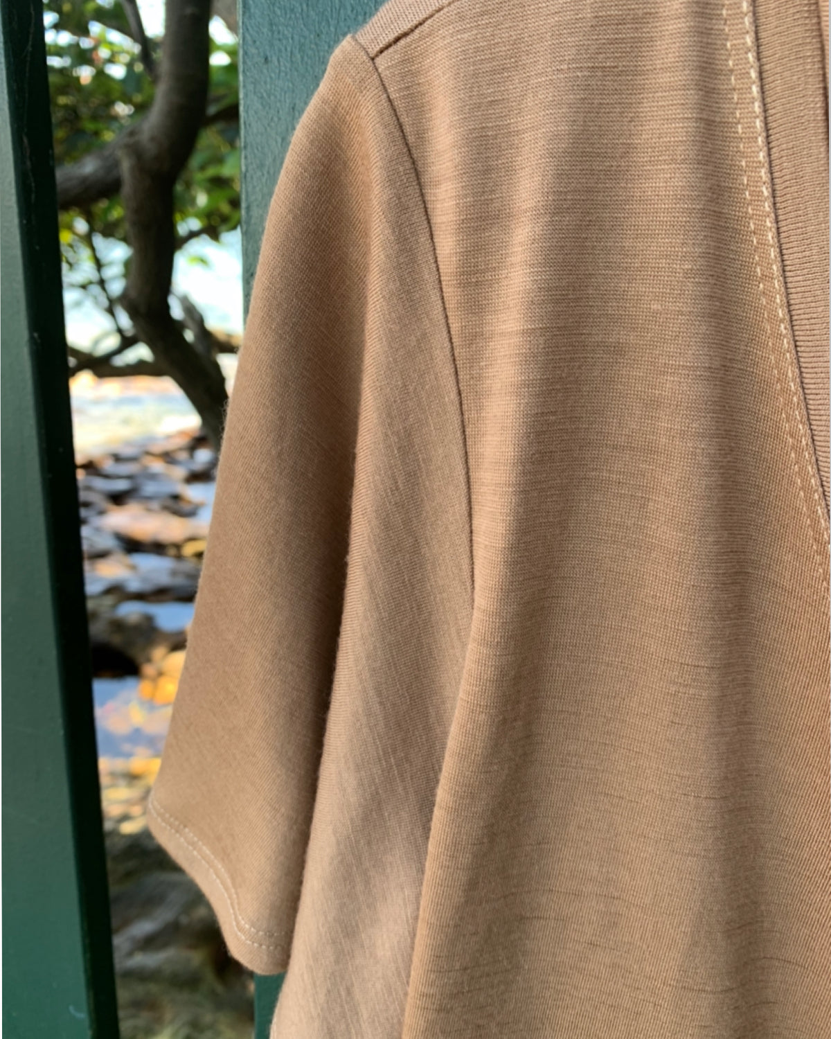 Wrap Top, Butterfly Cap Sleeves