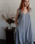 Melaleuca Rise Linen Dress in Dove Colour Sleeveless