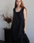 Melaleuca Rise Willow Bank Dress Sleeveless in Black Mid Length