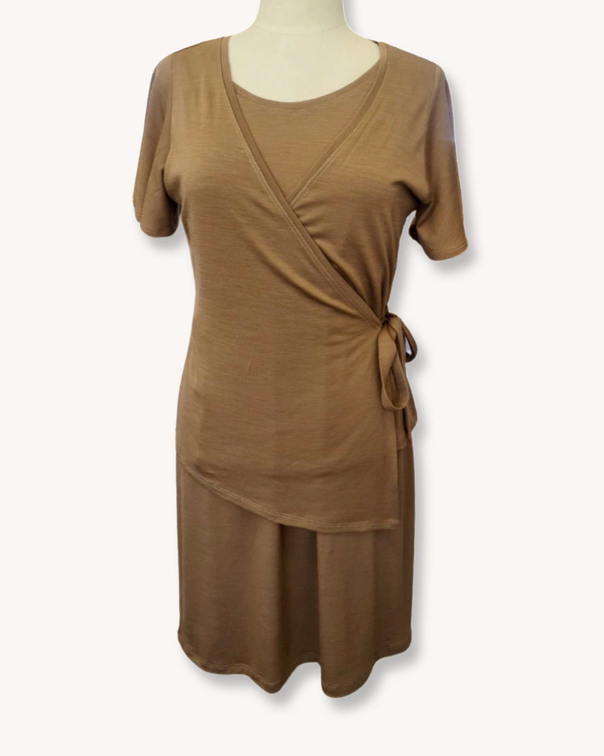 Wrap Top, Butterfly Cap Sleeves